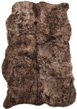 Öko Island Lammfell Teppich 120 x 190 cm Fell-Teppich Chestnut aus 4 Lammfellen