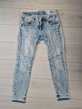 Herrlicher Touch Cropped, destroyed, Jeans, hellblau, Gr. 30/32, wie neu
