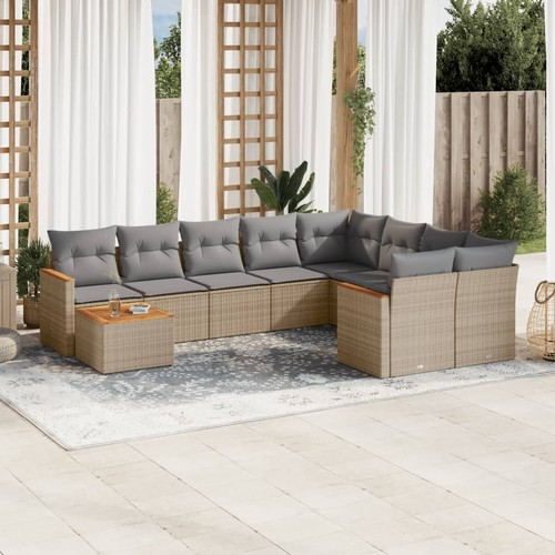 Tlg poly rattan - 10-tlg.,