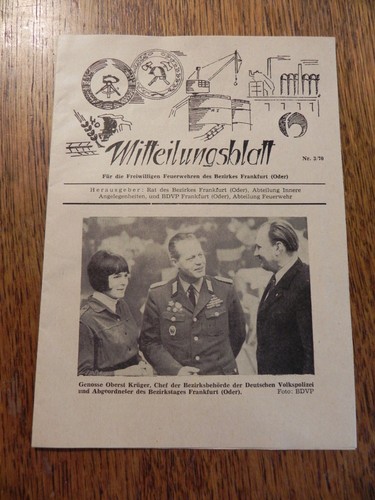 Ddr feuerwehr mitteilungsblatt - ddr,