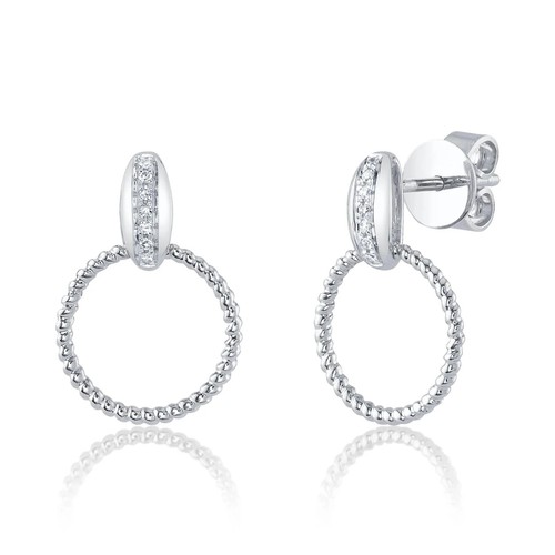14k weißgold diamant kreis - weißgold,