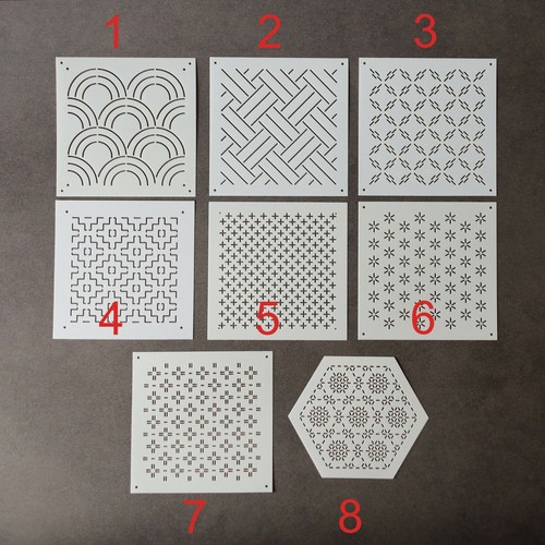 Sashiko schablonen - schablonen, |
