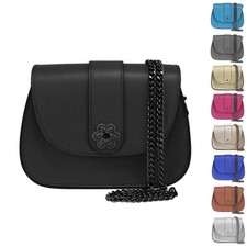 DAMEN LEDER TASCHE KETTE BLUME