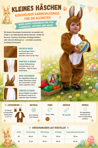Hasenkostüm kinder hase - hasenkostüm,