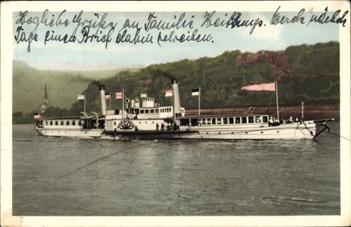 Ausflugsdampfer rheintreue - ak,