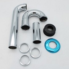 Engelbach Siphon für Waschbecken - Abflussrohr Waschbecken 1 1/4" inkl. Gummiman