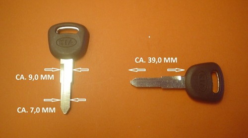 Kia auto schlüsselrohling - auto,