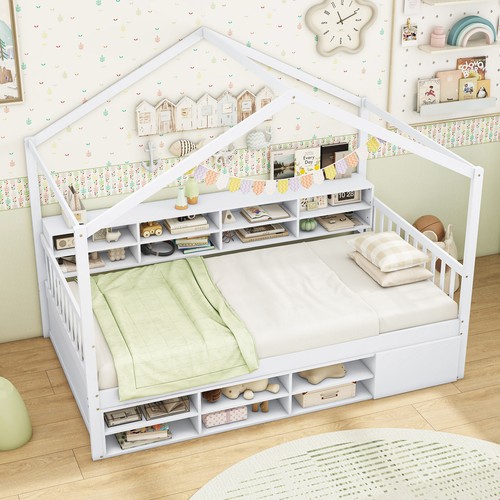 Hausbett kinderbett 90x200cm - hausbett,