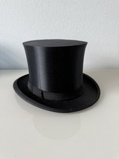 Antiker Zylinder Hut Chapeau Claque Top Hat Gr 59 Top Zustand