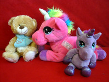 3 Stofftiere  Teddy zwei Einhörner Kuscheltier Spielzeug Schmusetiere Nikolaus