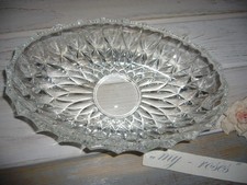 alte ovale DDR Glas Schale