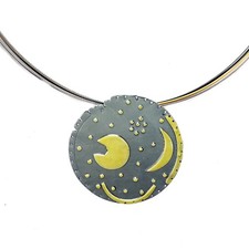 Himmelsscheibe von Nebra  30mm Sternenschmuck Silber Anhänger