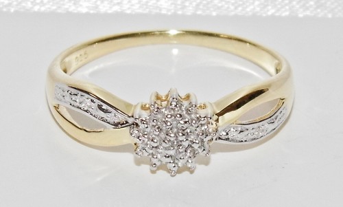 Damen cluster ring - 9, karat
