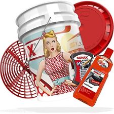 SONAX Pin Up Wascheimer Auto Reinigungsset 5 teilig Autoshampoo 2L Basic Vintage