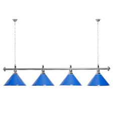 Billardlampe 4 Schirme blau /