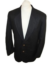 Paul & Shark Yachting Herren Sakko Blazer Gr M 80% Wolle Schwarz Goldfarben