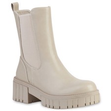 Damen Stiefeletten Plateau
