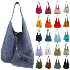 ECHT LEDER SCHULTERTASCHE SHOPPER DAMEN TASCHE WILDLEDER