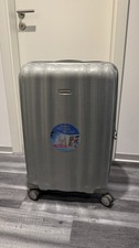 Samsonite Lite-Cube Spinner Reisekoffer, 76cm 96 Liter, Silber, Curv Materiel