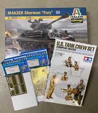 Italeri 6529 M4A3E8 Sherman Fury inkl. Zubehör Pe Teile Figuren