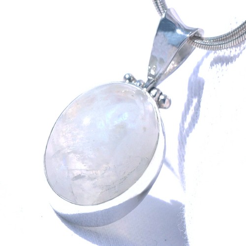 Mondstein oval silber 925 - oval, 33mm