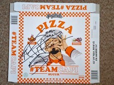 Capital Bra - Original in person Autogramm auf Pizza Karton