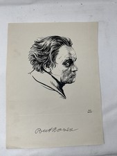 Karl Bauer Radierung Beethoven Vintage Antik