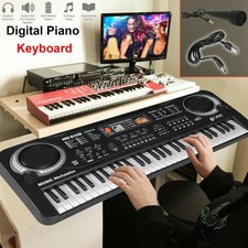 Elektronisches Klavier 61Tasten Digitales Musik Elektronik Keyboard mit Mikrofon