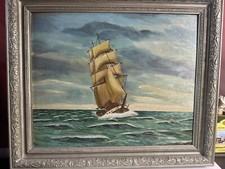 Bild Gemälde Öl Boot Schiff