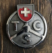 Alte Plakette Grill Badge Oldtimer Touringclub Suisse Schweiz Svizerra TCS RAR 2