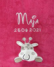 Babydecke Name bestickt mit
