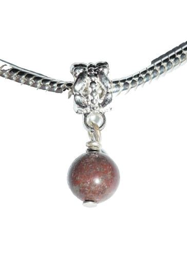 Glas kugel dunkel braun charms - dunkel,