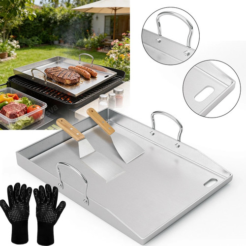 Edelstahl grillplatte set für - edelstahl,