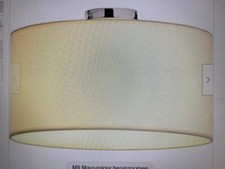 SLV SOPRANA Deckenleuchte rund weisses Textil E27 hochwertig