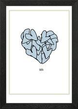 Herz gerahmtes Wandbild Poster