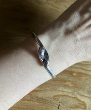 Versilbert Schlange Armreif