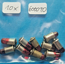 10 Stück Ersatzglühbirne Steckbirne rot (Märklin H0 60001 600010) (#C51-60)