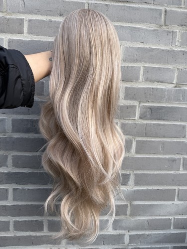 Perücke mittelblond wellig - perücke,