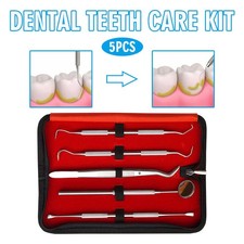 5x Dental Set Zahnarzt Instrumente Zahnsonde Zahnpflege Zahnreinigung Werkzeuge