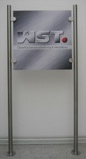 Edelstahl Werbeschild Ständer