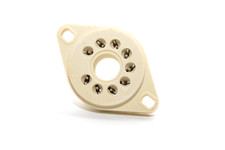 Vintage Keramik Fassung / Sockel für 9-polige Röhren, Tube Socket, USSR, NOS