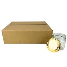 60x Twist Off Honigglas 250g Rundglas mit Deckel TO 66mm Gläser für Honig Imker