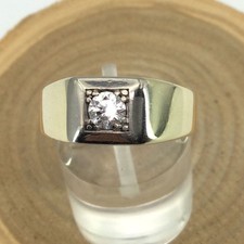 Ring 585/14k Gelbgold  1 x  Diamant 0,38 ct Brillant  Gr. 60 #2710