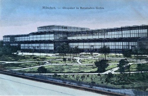 München glaspalast 1910er - glaspalast,