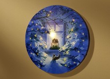 LED Bild Weihnachtsmotiv Wandbild Wandbehang Leinwandbild Leinwand