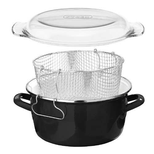 Schwarz emaille glas pyrex - schwarz,