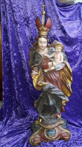 Große bemalte heiligenfigur - bemalte,