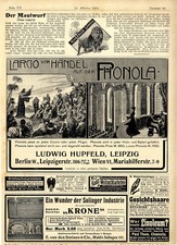 Ludwig Hupfeld Leipzig LARGO VON HÄNDEL AUF DER PHONOLA von 1903