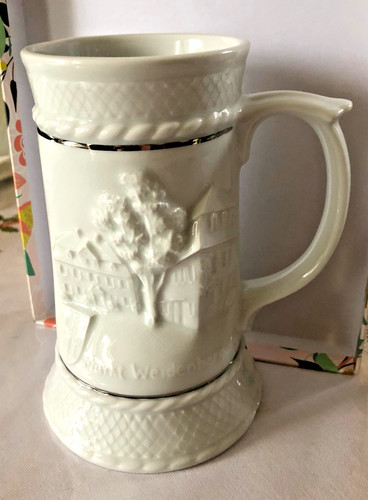 Porzellan bierkrug weiß - porzellan,