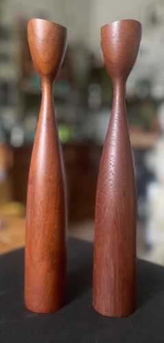 Teak kerzenleuchter dänisch - teak,